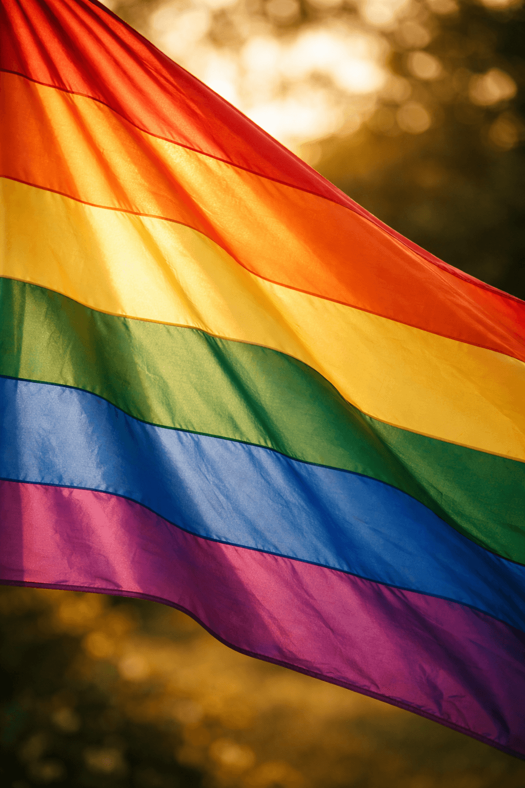 Pride flag waving